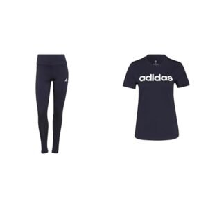adidas Mujer Essentials High Waist Logo Leggings and Slim Logo T-Shirt