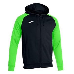 Joma Academy Iv Sudadera con capucha, Hombre, Negro-verde Fluor, XL