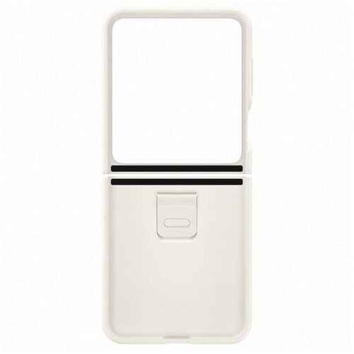 Samsung Funda Samsung de silicona con anillo crema para Galaxy Z Flip 5.