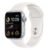 Apple Apple Watch SE GPS 40mm con caja de aluminio en plata y correa deportiva blanca.