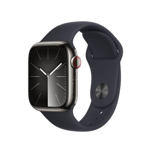 Apple Apple Watch Series 9 GPS + Cellular 41mm Acero inoxidable Grafito con correa Medianoche S/M.