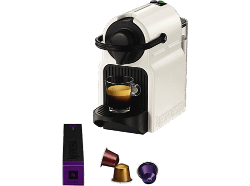 Cafetera de cápsulas – Nespresso® Krups INISSIA XN1001, 1260 W, 19 Bar, 0.7 L, Calentamiento en 25 s, Apagado automático, Blanco