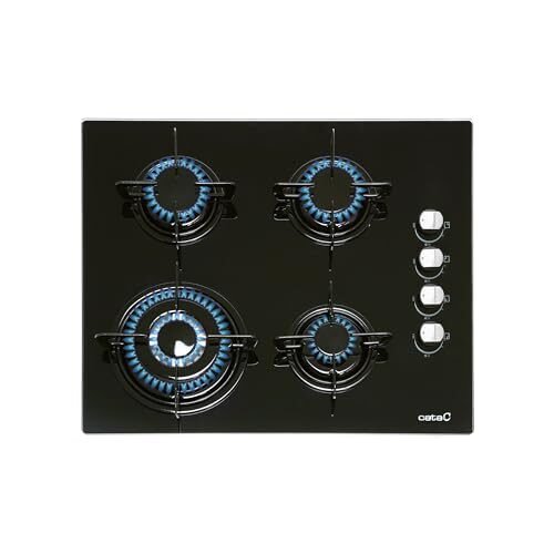 Chollo 📣 | Cata | Modelo CIB 6031 BK | 4 Quemadores de Gas Butano | Ancho de 59cm | Acabado en Cristal Negro