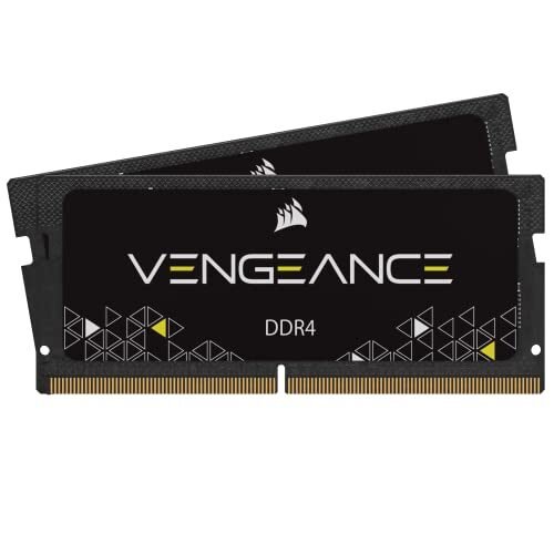 Oferta 🎉 | Corsair Vengeance SODIMM 32GB (2x16GB) DDR4 3200MHz C22 Memoria para portátiles/portátiles – Negro