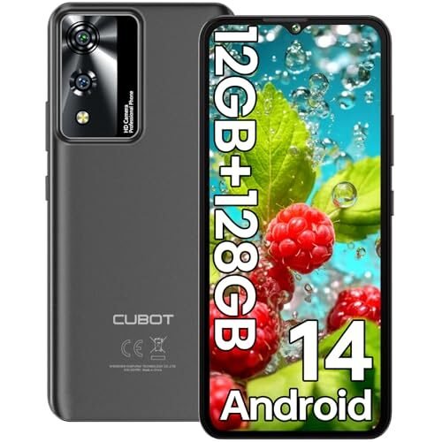 Descuento 🔥 | CUBOT A10 (2024) Telefono Movil Android 14, 12GB(4+8)+128GB/1TB Telefonos Moviles Libres, 6,56″ HD+/90Hz, Cámara 48MP+16MP Smartphone, 5100mAh Batería, 4G Dual SIM Móvil, Octa-Core/Face ID/OTG/GPS