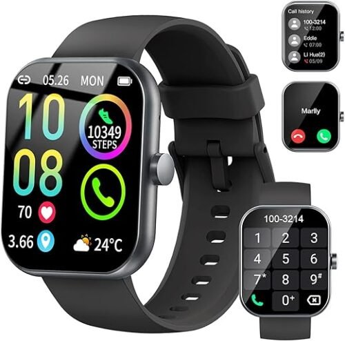 Chollo 📣 | Reloj Inteligente Hombre Mujer, 1.96″ Smartwatch con Llamada Bluetooth, Pulsómetro/Monitor de Sueño/SpO2/Podómetro, 113+ Modos Deportes Pulsera Actividad Impermeable IP68 Smart Watch para Android iOS