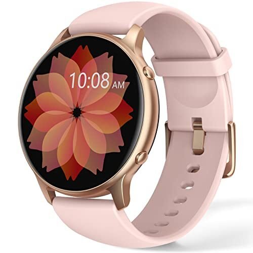 Oferta 🎉 | Reloj Inteligente Mujer, IP68 Impermeable Smartwatch Mujer, 1,3″ Pantalla Táctil Reloj Deportivo Mujer, con Oxímetro, DIY Esfera Reloj, Monitor Sueño, Podómetro, Pulsómetro para Android iOS