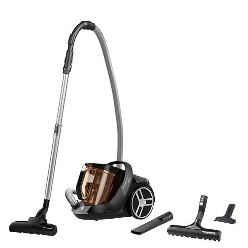 Oferta 🎉 | Rowenta Silence Force Cyclonic RO7230 – Aspiradora sin bolsa para parqué, cabezal de 2 posiciones, deslizamiento óptimo, ergonómica, depósito de suciedad de 2.5 l, Color Gris/ Orange