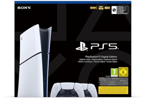Sony PlayStation 5 Slim (PS5 Slim) Digital Edition + 2 DualSense Controller