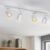 Oferta 🎉 | wowatt – Lámpara de techo LED con 4 focos orientables GU10, 4 focos giratorios, techo de cocina, iluminación de techo, lámpara de techo, lámpara LED blanco para cocina, sala de estar, dormitorio (sin